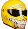 Custom Airbrushed Helmet in Yellow Grinster style 1