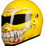 Custom Airbrushed Helmet in Yellow Grinster style 3