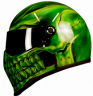 Toxic green Skull with grim reaper design 0